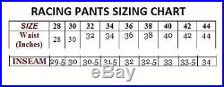 Men's Black Leather Mesh Motorcycle Pant Racing Pant New All Sizes Custom #1301