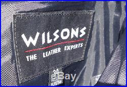 Men's Black Leather Pants Wilson Size 34