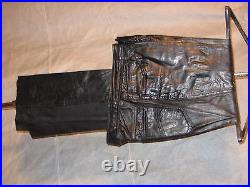 Men's Black Leather Pants size 30