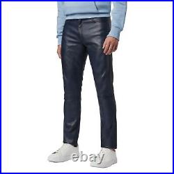 Men's & Boys 100% Genuine High Quality Soft Lambskin Leather Dress pants Black
