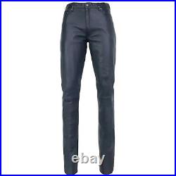 Men's & Boys 100% Genuine High Quality Soft Lambskin Leather Dress pants Black