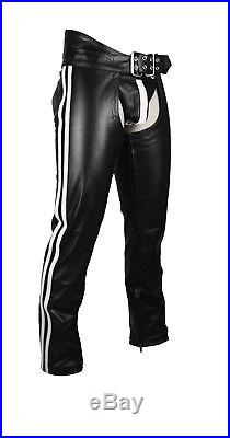 Men's Cowhide Leather Chaps Bikers Chaps Gay Leather Chaps