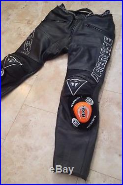 Men's DAINESE Leather Motorcycle Motorbike Pants Trousers SIZE EU 54