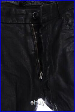 Men's DIESEL BLACK GOLD Black Lamb Leather Slim Casual Moto Biker Pants Size 29