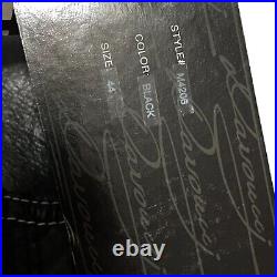 Men's Davoucci Black Patch Work Genuine Leather Pants Waist 44 Length 32 NWT