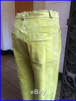 Men's Davoucci Kiwi 100% Genuine Suede Leather Pants