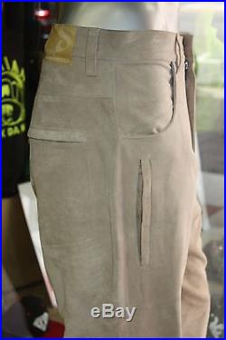 Men's Davoucci Toupe 100% Genuine Suede Leather Pants