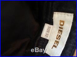 Men's Diesel Black Leather Pants Size 32
