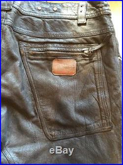 Men's Diesel Leather Pants Size 33