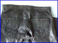 Men's Diesel Leather Pants Size 34