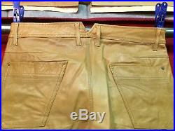 Men's Diesel Unique Brown Leather Pants Size 32 LP0179