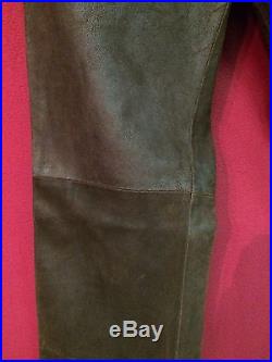 Men's Dirk Bikkembergs Brown Leather Pants Jeans Size 32 EU 48 LP0181