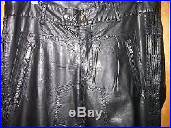 Men's Dsquared2 dsquared leather biker motorcycle pants size 32, needs repair