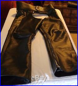 Men's Gay Fetish Leather Chaps Custom Made