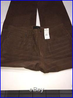 Men's Genuine Leather Pants Trousers Jeans By Express 34 X 30 Brand New W Tags
