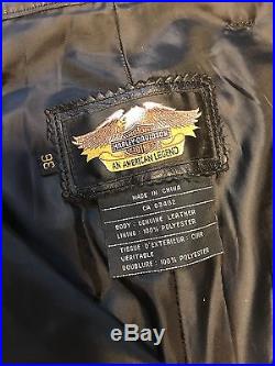 Men's Harley Davidson Leather Motorcycle Riding Pants Size 36 Free Shipping