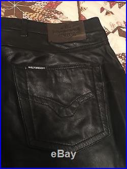 Men's Harley Davidson Leather Pants Pull Over Size 42 Brand New! Black