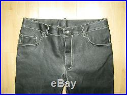 Men's JITROIS 100% Genuine Stretch Leather Trousers. Cuir Pants. W34 W36. Biker
