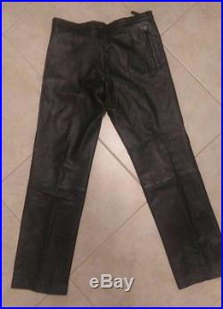 Men's Lambskin Nappa Leather Pants Dark/Forest Green, New without tags
