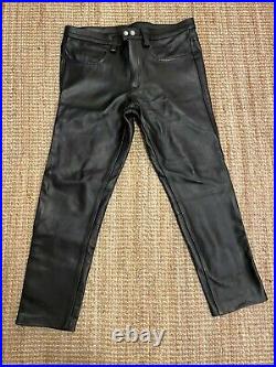 Men's Leather Jeans Actual Waist 38/Inseam 29 New Never Worn