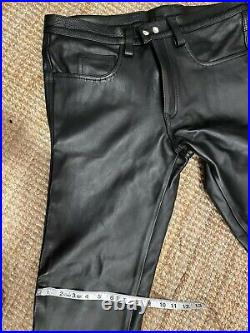Men's Leather Jeans Actual Waist 38/Inseam 29 New Never Worn