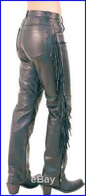 Men's Leather Jeans Antique Brown Leather Pants New Trousers Lederjeans Antik
