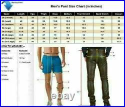 Men's Leather Jeans Thigh Fit Outrageously Luxury Pants Trousers Hot Braun Cuir