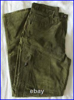 Men's Leather M Julian 100% Suede Leather Pants, Size 32, Olive Green