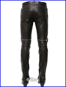 Men's Leather Pant Black New Genuine Sheep Napa Designer Biker Motorcycle Pant17