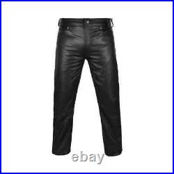 Men's Leather Pant Real Soft Lambskin Leather Handmade Stylish Fashionabe