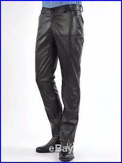 Men's Leather Pants 100% New Genuine Sheep Napa Designer Biker Motorcycle! MP02