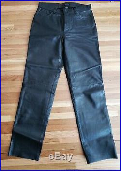 Men's Leather Pants - Kenneth Cole - new, never worn W32 unhemmed