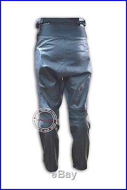 Men's Leather Perforated Motorcycle Biker Racing Pant WithArmor LLL-261 New