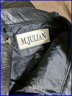 Men's M Julian Wilsons Black Leather Motorcycle Pants Size 32 Cowhide Cowboy Cow