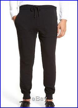 Men's Michael Kors Leather Trim Jogger Pants Size Medium -Black NWT