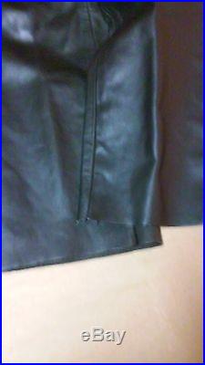 Men's New Black Leather Pants Sz34