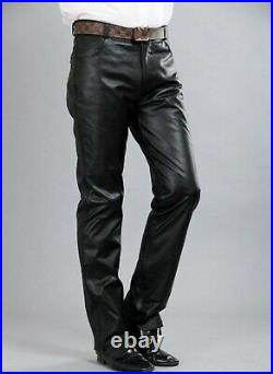 Men's New Formal Leather Pant 100% Pure Soft Leather Casual Biker Pant MML-008