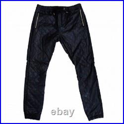 Men's Pant Leather Genuine Lambskin Black Quilted Pant For Men