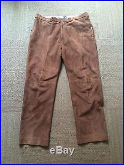 Men's Polo Ralph Lauren 100% Suede Leather Pants Size 38x30 EUC