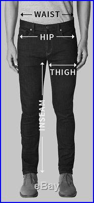 Men's Real Distressed Leather 5 Pockets Levis Style Pants Leather Trousers