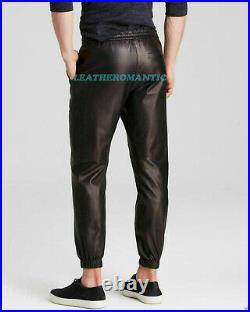 Men's Real Leather Pants Real Leather Trouser For Men Pockets Pant Biker Trouser