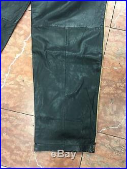 Men's Sean John Black/Wheat 100% Genuine Leather Pants