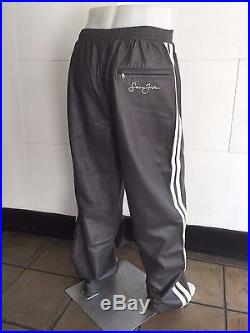 Men's Sean John Dk. Grey/OffWhite 100% Genuine Baby Lamb Leather Pants