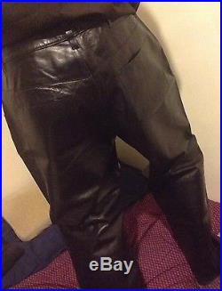 Men's Sean John Leather Pants VINTAGE Size 36 (baggy) 100% Genuine Leather