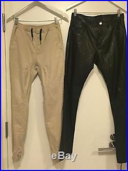 Men's Theory Leather Pants And Zanerobe Pants
