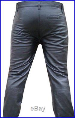 Men's Thick Leather Pant Snaps Front New All Sizes