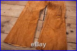 Men's Vintage 1960s Levis Big E Suede Leather Pants Trousers 32 x 30 R17456