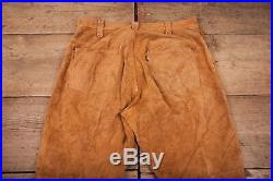 Men's Vintage 1960s Levis Big E Suede Leather Pants Trousers 32 x 30 R17456