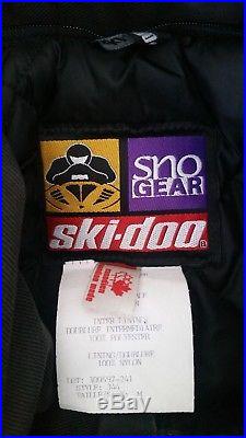 Men's Vtg Multi-Color Leather SKI-DOO Sno-Gear Snowmobile Suit Jacket Pants Sz-M