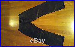 Men's black boot cut leather pants from the Gap 30×30